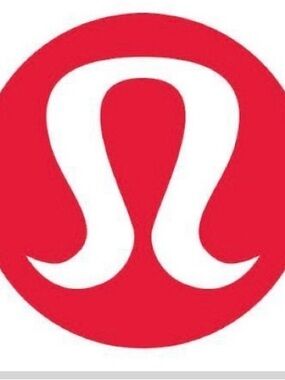 lululemon athletica Red and White Logo Graphic